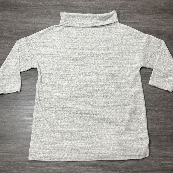 Talbots Women's Size M Pullover Sweatshirt‎ Gray 3/4 Sleeve Cotton - Picture 1 of 6